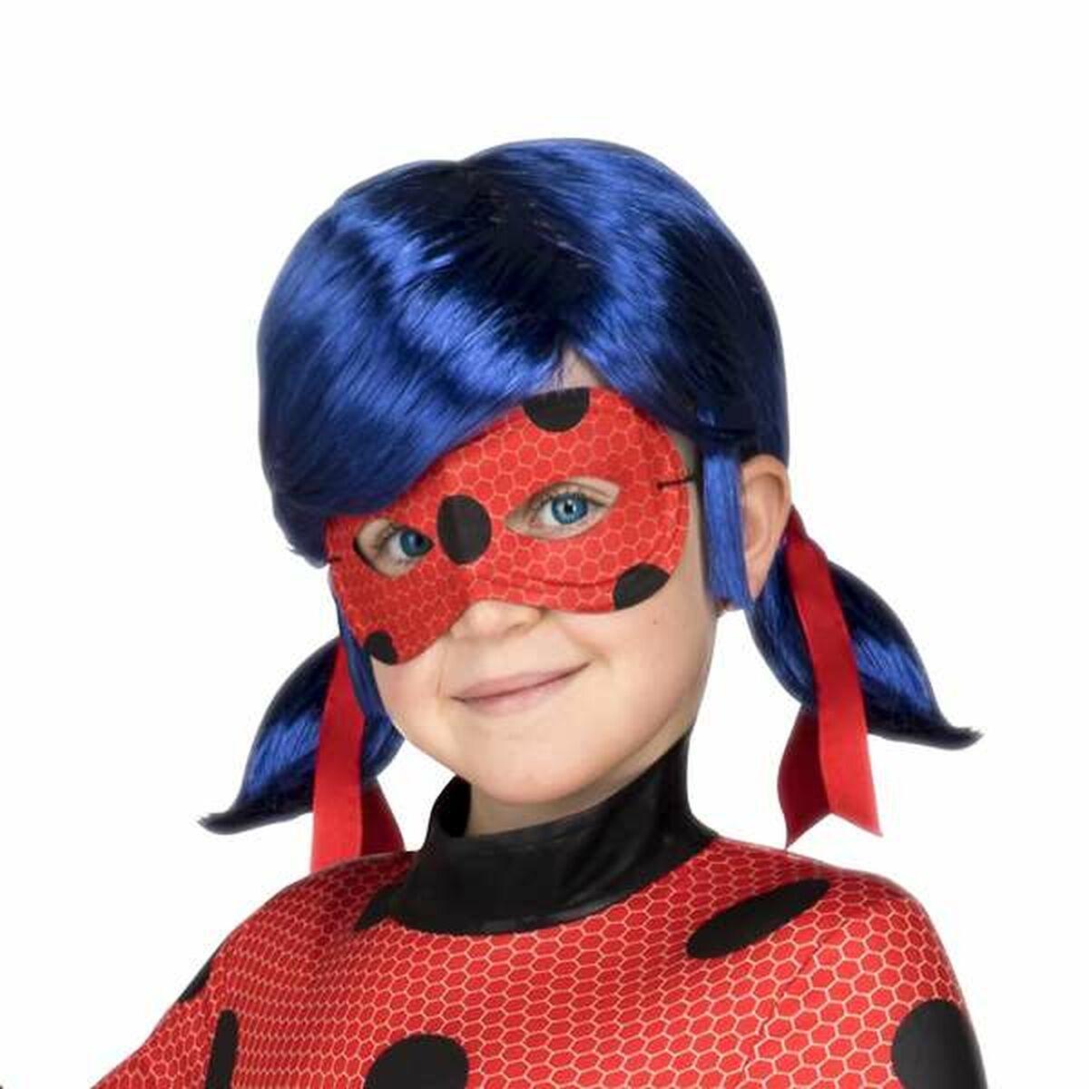 Парик LadyBug Синий Маска